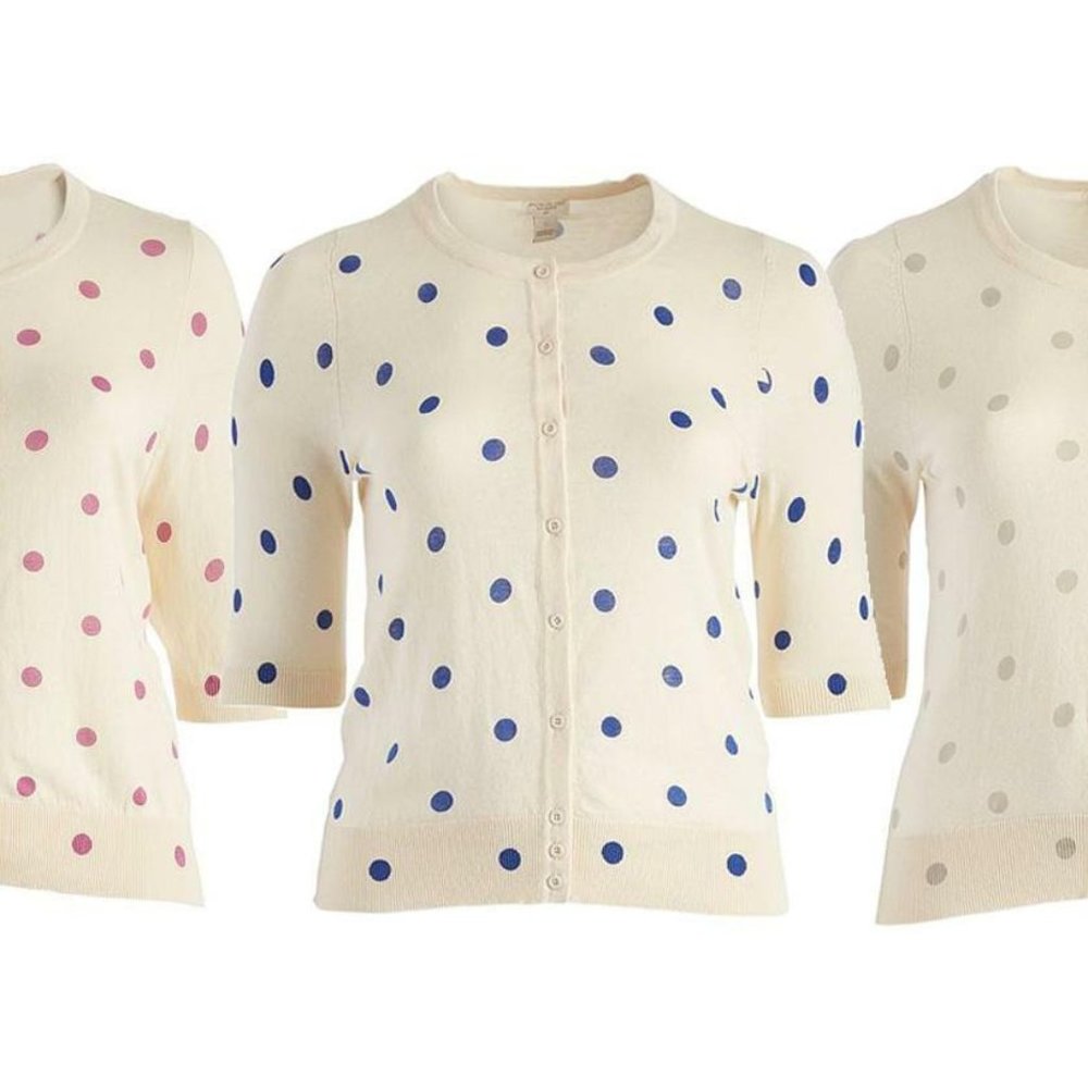 3 Pack Women's Plus Size Polka Dots Lightweight Cardigan by Melrose Chic…  3XL